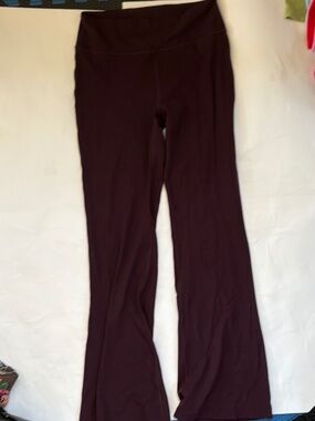 Lululemon Flared Maroon Pants with Free Lululemon bag